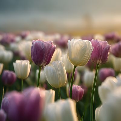 Tulip Field at Dawn