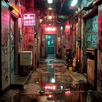 Graffiti Alley alley graffiti neon urban