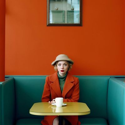Woman in Red Coat