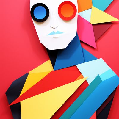 Geometric Paper Art Portrait