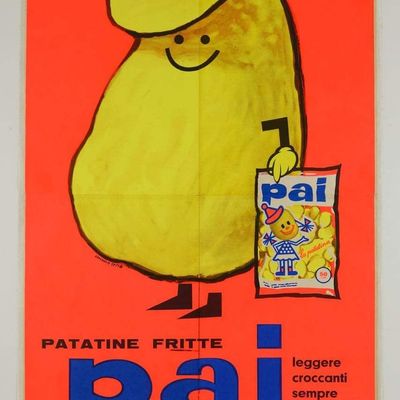 Vintage Italian Fried Potato Chips Ad