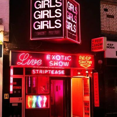 Neon Strip Club Signage