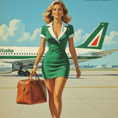 Airline Stewardess Poster