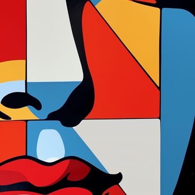 Abstract Expressionist Lips