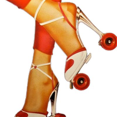 Roller Skating in Red Heels