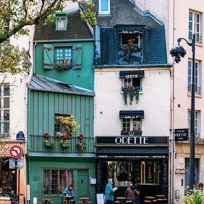 Colorful Parisian Café
