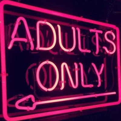 Adults Only Neon Sign