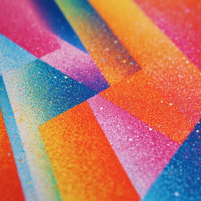 Colorful Glitter Triangles