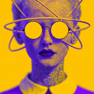 Purple Dot Art Portrait