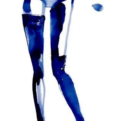 Blue Ink Abstract Legs