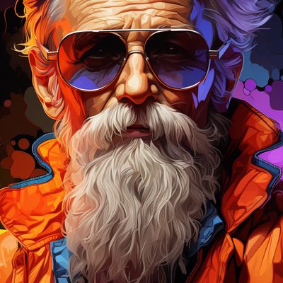 Elderly Man with Sunglasses