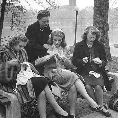 Knitting Ladies in the Park
