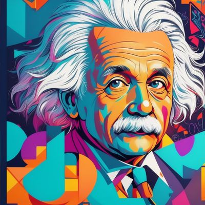 Colorful Einstein Portrait