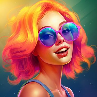 Vibrant Woman in Sunglasses