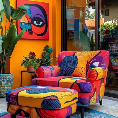 Colorful Bohemian Armchair
