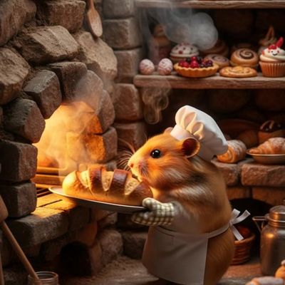 Hamster Baker in Stone Oven