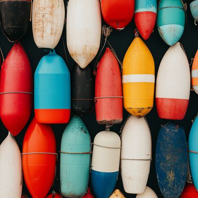 Colorful Buoys Arrangement