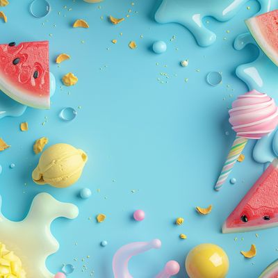 Candy Land: Sweet Treats on Blue