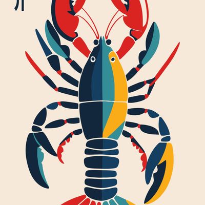 Colorful Lobster Illustration