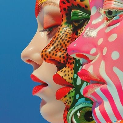 Colorful Abstract Faces