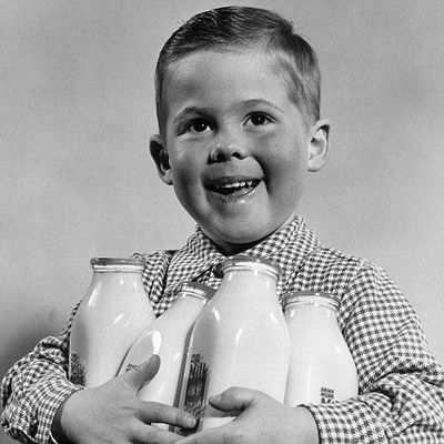 Vintage Milk Delivery Boy