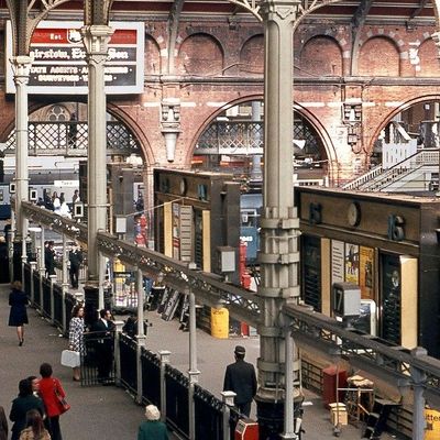 Vintage Railway Station Interior