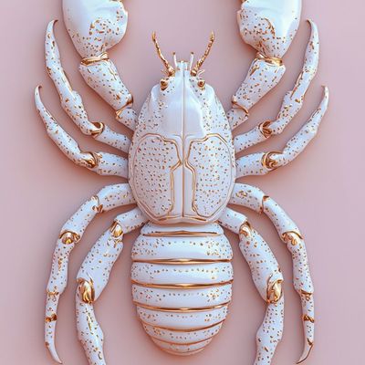 Gilded Crab Sculpture