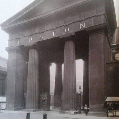 Euston Station Entrance euston station entrance neoclassical columns