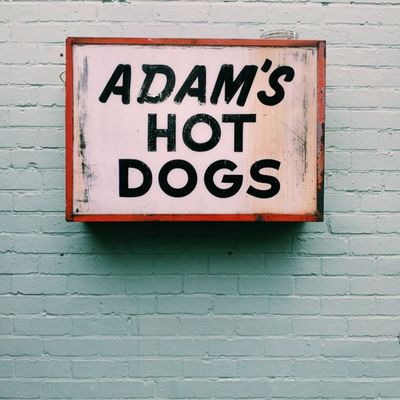 Adam's Hot Dogs Sign