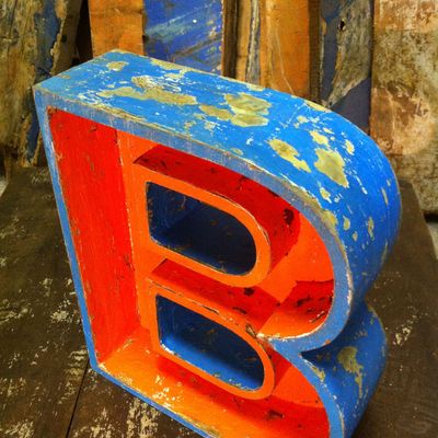 Weathered Wooden Letter B
