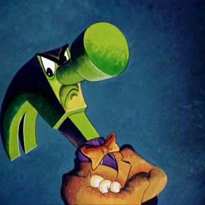 Green Alien Peeking