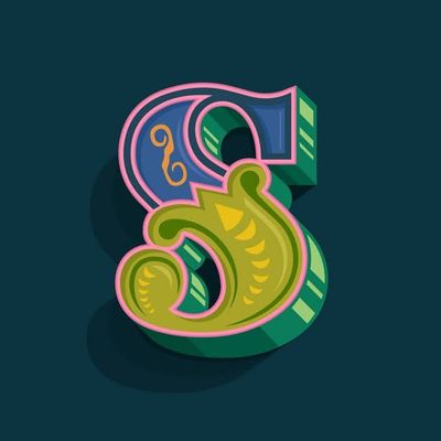 Colorful Letter S Art
