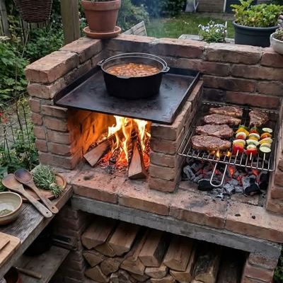 Outdoor Brick BBQ