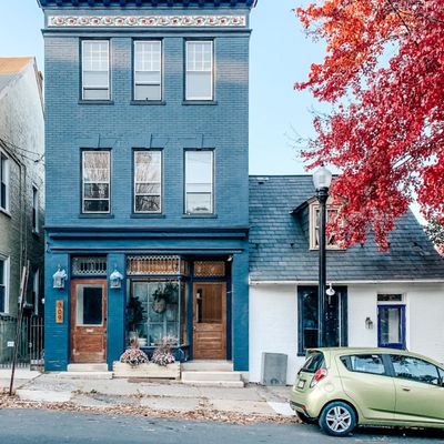 Autumnal Blue Victorian House