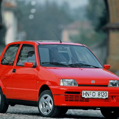 Vintage Red Fiat Car