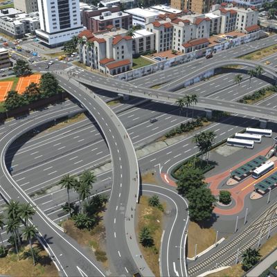 Urban Overpass Intersection