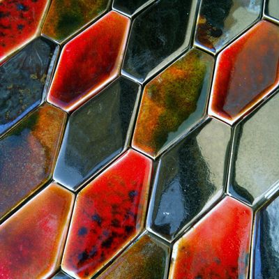Colorful Hexagonal Mosaic Tiles