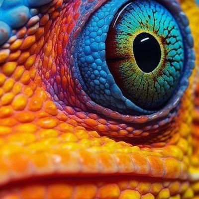 Colorful Lizard Eye