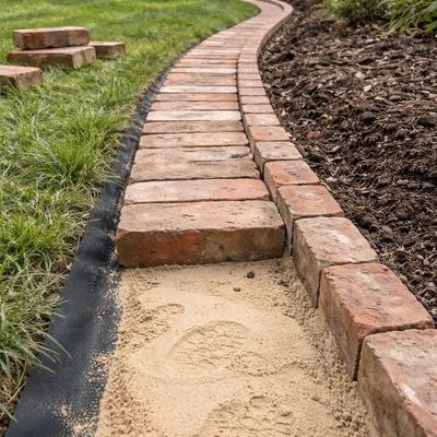 Brick Pathway in Garden