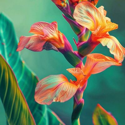 Colorful Canna Flowers