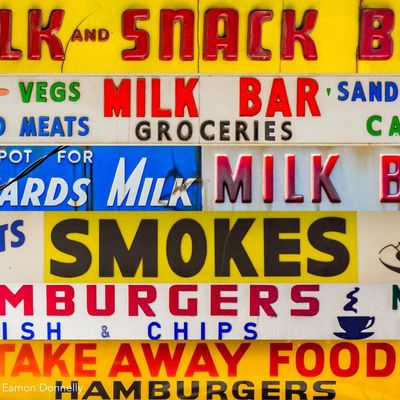 Vibrant Snack Bar Signs