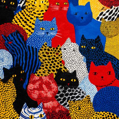 Colorful Cats Collage