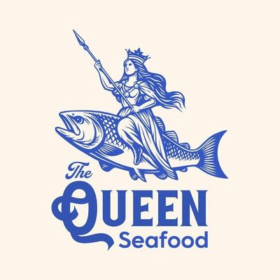 Seafood Queen seafood queen vintage logo fishing