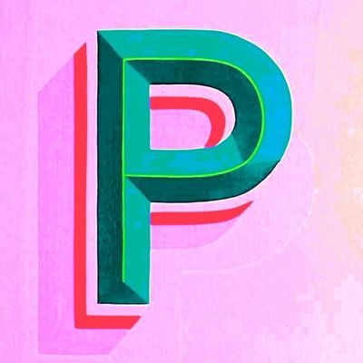 Colorful Letter P