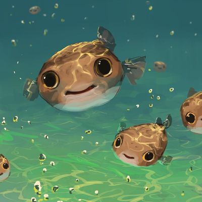 Cartoon Puffer Fish