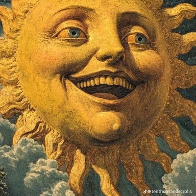 Sun Smiling Among Clouds