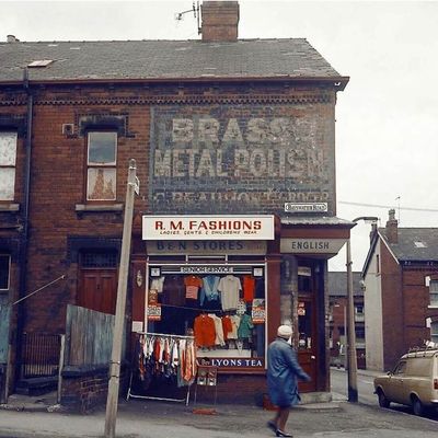 Vintage Shopfront with Clothing Display