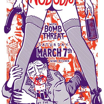 Nudodis with Bomb Threat nudodis bomb threat poster graphic design text-heavy