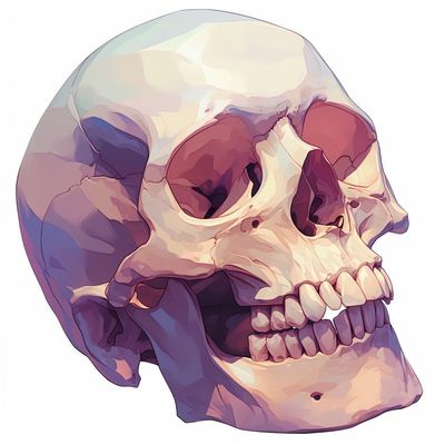 Abstract Skull Illustration