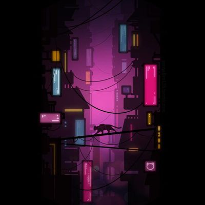 Cyberpunk Cat Balancing